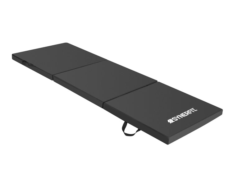 Foam foldable exercise mat 180x50x5cm - Color Black 