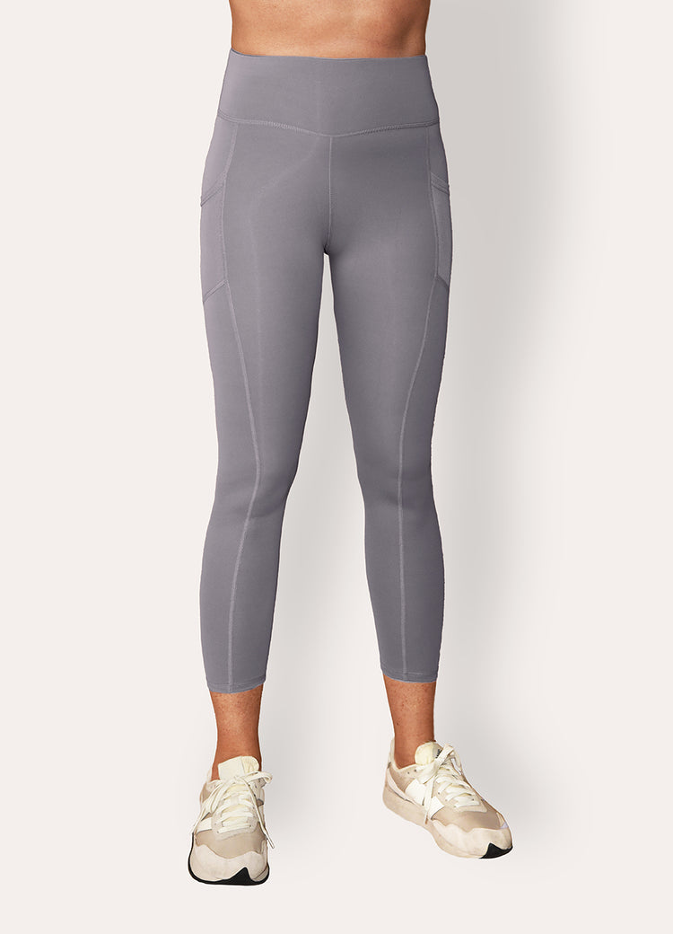 Gray High-waisted fitness leggings 